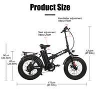 China 20 Zoll 48V 500 W 750 W billiges faltbares Elektro Fahrrad klappbar Fat elektrofahrrrad