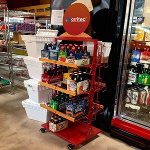 Exhibidor de Bebidas de 3 Niveles Personalizado para Tiendas, Exhibidor de Refrescos de Metal con Logotipo - Product Image 3