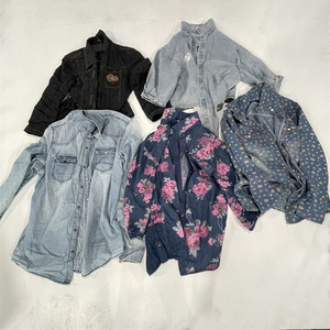 Bán Buôn Denim Người Đàn Ông Cổ Điển Áo Sơ Mi Mô Tả Thứ Hai Tay Người Lớn Áo Sơ Mi Giản Dị Phong Cách Sử Dụng Quần Áo 100Kg Bale - Product Image 4