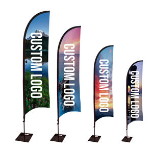 Haute qualité publicité boutique signe sol piquet plume drapeau bannière support pôle Kit personnalisé plage drapeau - Product Image 5