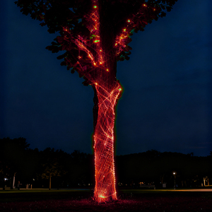 Đèn cây lưới sợi quang LED ngoài trời chống thấm nước, cây sự sống, đèn cảnh quan, trang trí ngày lễ, đèn sân vườn <span class=keywords><strong>RGB</strong></span> nhiều màu sắc - Product Image 1