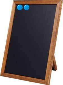 Tableau noir en bois pliable multi-tailles avec support de bureau pour affichage publicitaire et messages, noir - Product Image 3