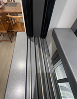 Ventana Corredera de Aluminio con Aislamiento Acústico BOCHARM, Resistente a Huracanes, Triple Acristalamiento, Acabado Negro, Calificada por Energy Star, Moderna