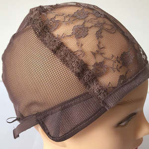 Venta al por mayor de accesorios para el cabello con logotipo personalizado gorro de media perruque 360 gorro de peluca HD de encaje completo con embalaje personalizado - Product Image 4