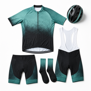 Wholesale Custom Cycling Kit Set Bike Uniform With Helmet Socks And Cycling Jersey