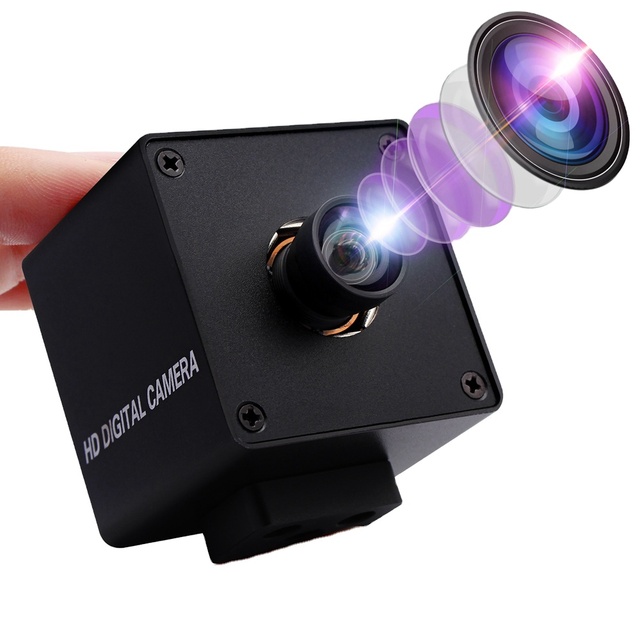 ELP 4K Webcam Autofocus USB2.0 Driverless Box Camera 4K 30fps CMOS IMX415 CCTV Security Mini Camera With No Distortion Lens
