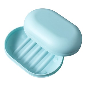 Soap Dish Oval Plastic With Lid Large Size Bathroom Soap Holder Portable Soap Tray For Home Use - Product Image 5