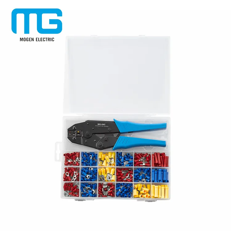 450 Stuks Kabel Beëindiging Kit Geïsoleerde Terminal Kit Met Krimptang Terminals Set