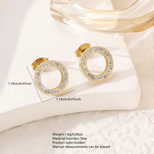 Vintage Waterproof Tarnish Free 316l Stainless Steel Brand Wholesale Custom 18k Gold Plated Zircon Fine Jewelry <b>Set</b> for Women - Product Image 6