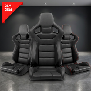 Ergonomic Design Universal EURO PU Leather Sport Racing Seats with Stylish Stitching and Adjustable Recline Function - Product Image 1