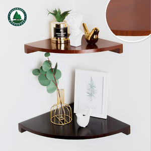 Meilleure vente, étagère d'angle murale moderne en forme d'éventail, étagère murale en bois massif, étagère d'affichage - Product Image 3