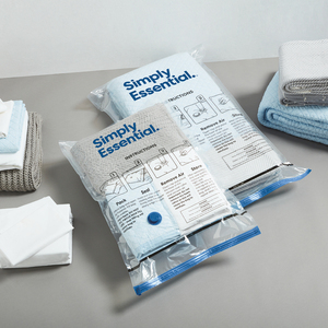 20packs pour grand sac de scellage sous vide pour vêtements sacs de stockage de compression sous vide en PE transparent avec pompe à main - Product Image 6