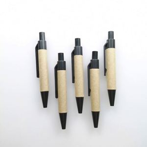 Mini Bolígrafo de Plástico y Papel Kraft Promocional con Logotipo Personalizado, Reutilizable, Reciclado, Ecológico, con Tinta Azul/Negra, Escritura Fluida, para Niños - Product Image 2