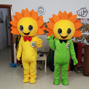 Costume da bambola gonfiabile a forma di girasole, accessorio promozionale per performance, copricapo, costume da bambola ambulante a forma di pianta grande e fiore. - Product Image 4