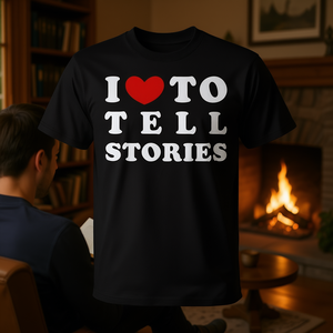 Camiseta I Love To Tell Stories de algodón negro unisex para adultos talla M L XL XXL - Product Image 3