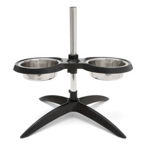 Moderno y Resistente Soporte Elevado para Comedero de Perro, 2 Tazones de Acero Inoxidable, Altura Ajustable, Impermeable, Ecológico, 2 en 1 - Product Image 1
