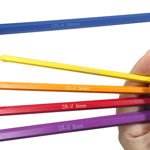 Industrial 9PCS Hex Key Set Ball End Folding Hex Key Wrench Tool Set with Notched End Durable Color Hex L-Wrench Tools Kit - Product Image 6