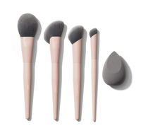YRX A508 Morph E Professional, ensemble de 4 pinceaux de modelage et de rasage du visage, poils synthétiques, manche en bois, virole en aluminium, outils de beauté
