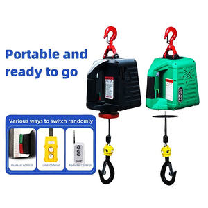 220V 100kg katrol listrik portabel 3-in-1 derek mikro untuk dekorasi rumah tangga kecil tali kawat traksi nyaman hotel ritel - Product Image 5