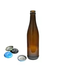 Botella de Vidrio Transparente de 330ml/500ml para Cerveza, Refresco, Agua, Bebidas, Vino Espumoso, Alcohol, Jugo, con Tapas Corona - Product Image 5