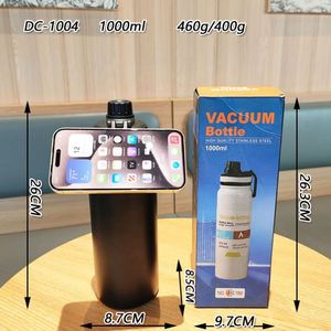 Double Wall Vacuum Insulated <b>Flask</b> 304 Stainless Steel Thermos Magnet Hydro Water <b>Bottle</b> with Magnetic Cell Phone Holder - Product Image 4