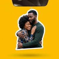 Désodorisant de voiture en papier parfumé naturel populaire, personnalisable avec photo de famille et voeux de mariage, différentes senteurs