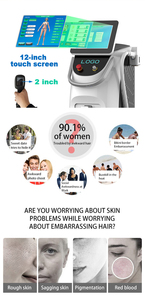 Appareil d'épilation 2-en-1 breveté, sûr et indolore, 808+755+1064, efficace, professionnel, pour les bras et les jambes, avec système de refroidissement - Product Image 5