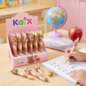 KAIX Lot de stylos gel Kawaii en gros, <span class=keywords><strong>encre</strong></span> noire et bleue 0,5 mm, stylos rétractables à motifs animaux de dessin animé pour l'école et le bureau - Product Image 3