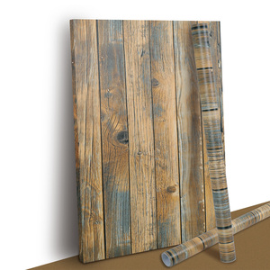 Hot bán tường lớp phủ Vinyl retro hạt gỗ mô hình tự dính Sticker PVC tường giấy cho trang trí nội thất - Product Image 1