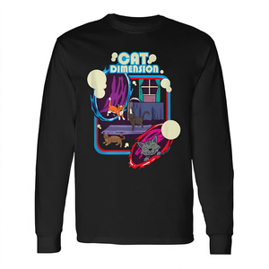 Camiseta de manga larga Cat Dimension Portal Adventure Sci-Fi Cats - Product Image 2