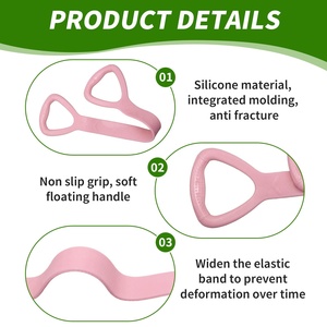 Bandas Elásticas de Alta Resistencia para Mujer, 2 Piezas, con Asas en Forma de 8, Portátiles, para Entrenamiento de Fuerza, Yoga y Pilates - Product Image 6