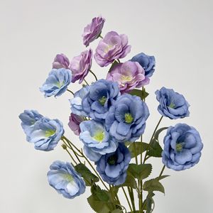 Flores Artificiales de Gardenia, Rama Individual de 6 Cabezas, Alta Simulación, Plástico y Seda, Decoración para Bodas y Hogar - Product Image 2