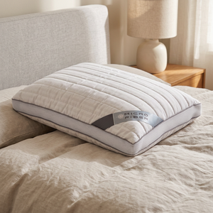 Luxury Microfiber Bed <b>Pillow</b> with Modern <b>Neck</b> Support Soft Quilted Cover for Home Hotel Bedroom Sleep Comfort Breathability - Product Image 3