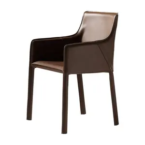 Designer minimalist saddle chair Coffee Hotel Club reception Talk Book Chair Deluxe lounge chair with armrest