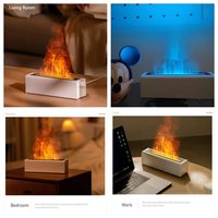 Diffuseur d'huiles essentielles électrique à flamme, humidificateur d'air ultrasonique USB à brume froide 150 ml pour la maison et la pièce, parfum d'ambiance