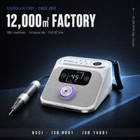 Machine à ongles avec écran LCD HD, 45000 tr/min, interrupteur marche/arrêt, logo personnalisé, faible MOQ pour les propriétaires de salons et les techniciens en ongles