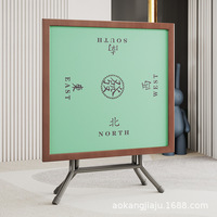Table de Mahjong Moderne en Métal Pliante pour 4 Joueurs, Table de Jeu Carrée Compacte pour la Maison
