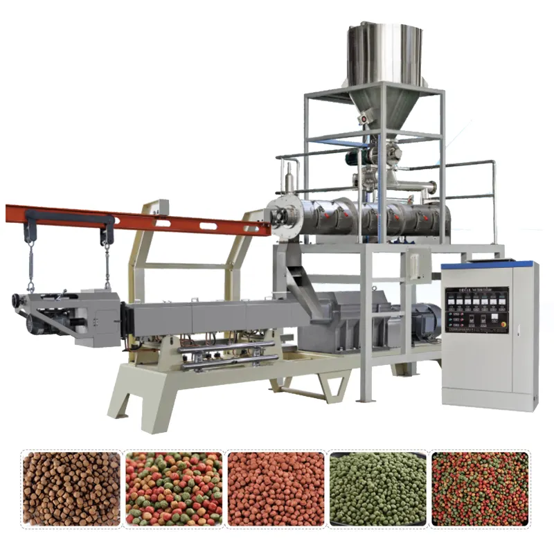 Sinking Floating Fish Feed Herstellungs maschine aus Doppels ch necken extruder