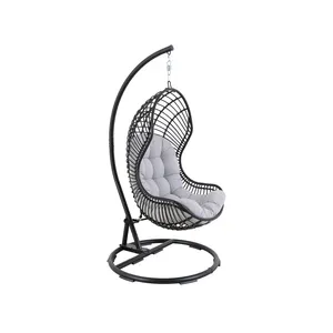 Wholesale indoor outdoor camping steel egg shaped hanging swing chair