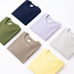 เสื้อยืดคอกลมแขนสั้นทรงหลวมผ้าคอตตอนถักเนื้อหนัก 300GSM ป้องกันขนร่วง สกรีนโลโก้ได้ตามต้องการ สำหรับผู้ชาย - Product Image 1