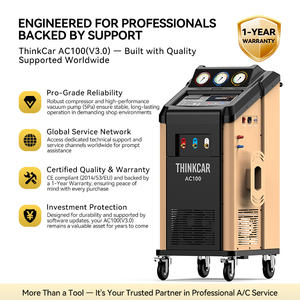 ThinkCar AC100 Machine de récupération et de rinçage de climatisation automobile, récupère et recharge les fluides R134a/R1234yf, 42L/min, aspiration, certifiée CE, pour garages mondiaux - Product Image 6