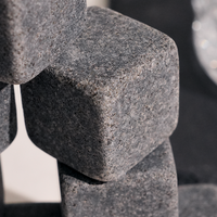 Pierres à whisky réutilisables en granit pour refroidir les boissons (whisky, bière, vin) avec boîte de rangement pratique – Ensemble de pierres à whisky carrées