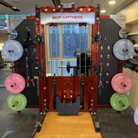 TTFLEX Cadre d'entraînement Smith 2-en-1 intégré - Matériel en caoutchouc, poids de 140 kg pour une utilisation à domicile