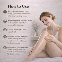 Offre Spéciale : Huile Essentielle Pure pour le Corps 60ml – Huile de Cyperus Rotundus pour l'Inhibition de la Repousse des Poils et des Soins Lissants pour une Peau Douce et Soyeuse