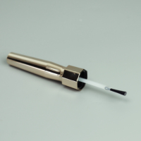 Bouteille carrée de vernis à ongles en verre de 15 ml de haute qualité avec impression couleur personnalisée dégradé vert, couvercles dorés et pinceau de luxe