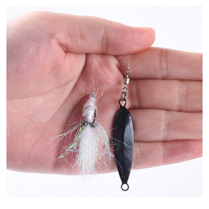 Leurre Spoon 7g 10g 15g en fer coulant avec émerillon en forme de huit pour la pêche au bar en eau douce - Product Image 1
