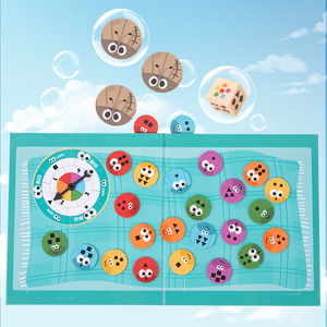 Juego de mesa de destreza interactivo con temática de insectos con dados de colores, pinzas y tarjetas, juguete de reacción Montessori para niños y niñas - Product Image 3