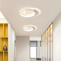Luminaire Plafonnier LED Nordique Moderne à Économie d'Énergie pour Couloir, Chambre et Salon, Base en Fer