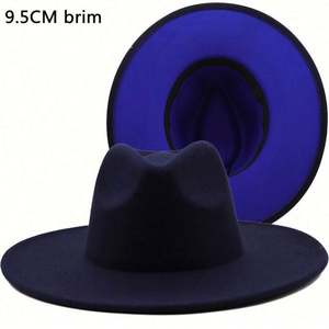 Sombreros Fedora de Moda Casual de Dos Tonos con Ala de 9.5cm para Otoño e Invierno, Venta al por Mayor, para Hombres y Mujeres - Product Image 3