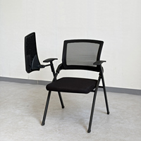 Chaises de formation pliantes modernes et durables en plastique pour étudiants, avec tablette d'écriture intégrée, pour salles de classe et réunions, entièrement en maille, pour bureaux - Vente en gros